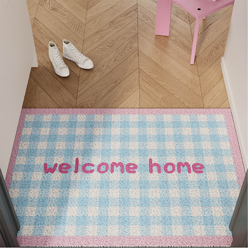 BonBonGirls撞色格子入户地垫