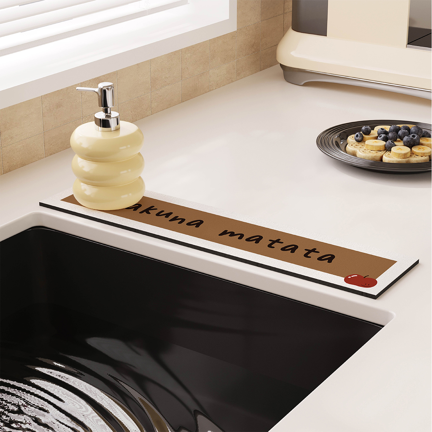 日系简约复古水龙头吸水垫沥水垫