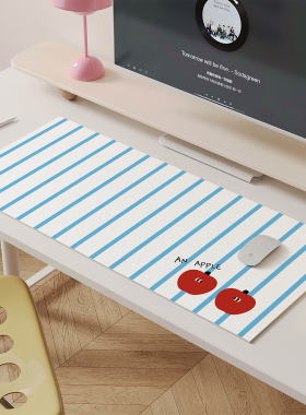 简约ins风超大号鼠标垫家用女生高颜值办公电脑工位桌垫防水防油