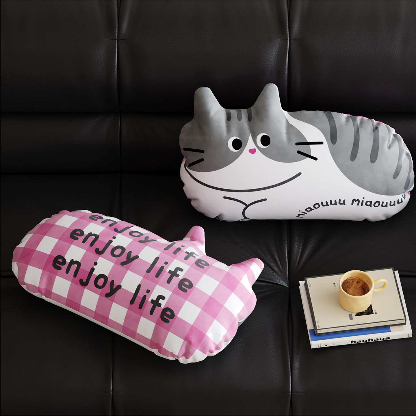 韩式卡通猫咪玩偶抱枕沙发腰靠枕