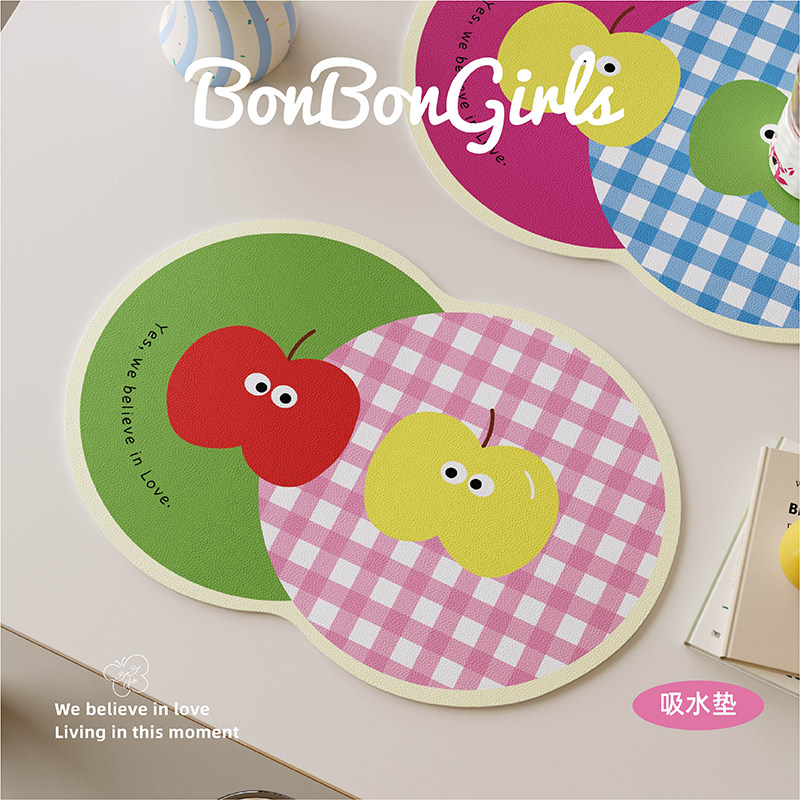 韩式多巴胺卡通餐垫PVC皮革防水防油免洗可定制易清洗隔热桌面垫,居家布艺,餐垫,淘宝优惠券,粉丝福利购,淘宝优惠卷