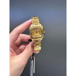 足金999宇珀黄金小金表手链送女友礼物