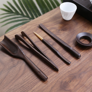 茶夹功夫茶杯镊子茶夹子茶具配件防滑茶叶夹子喝茶专用六君子套装