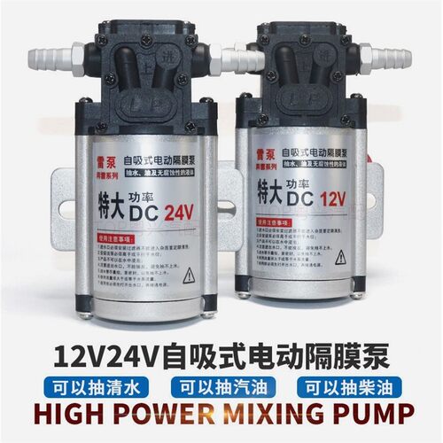 德国进口汽车货车12V24V车载汽油泵自吸式电动抽油泵汽油柴油清水