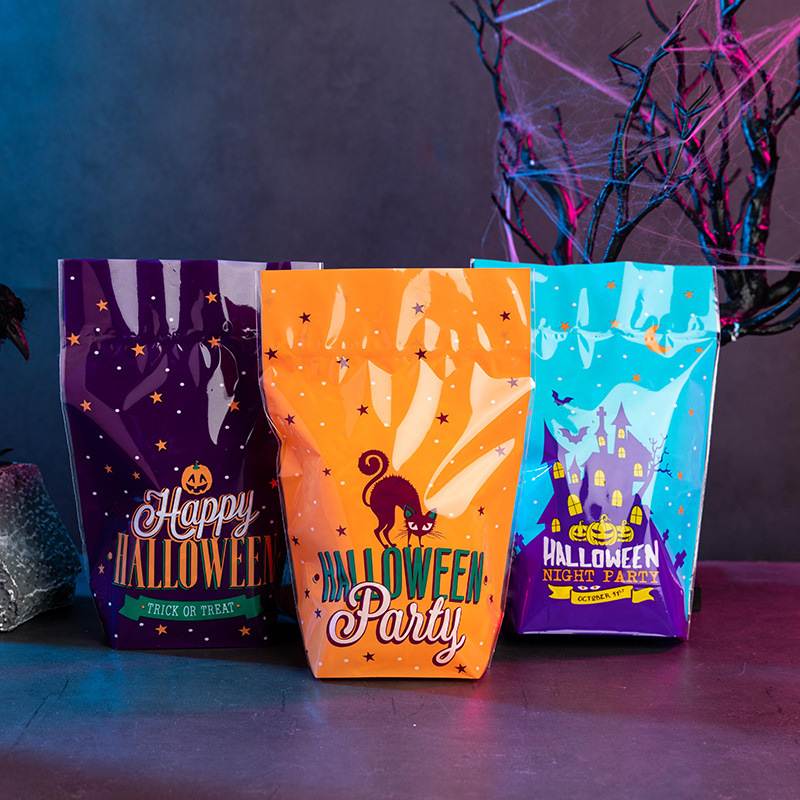 10 pces happy halloween candy bag gift biscuit bags biscuits