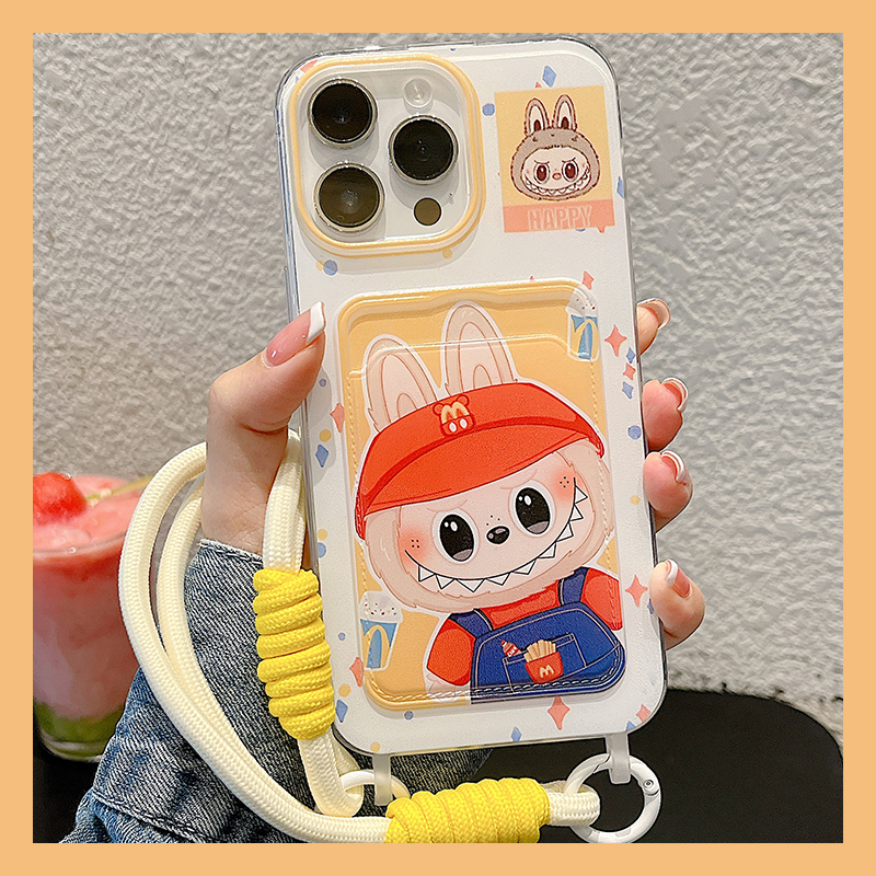 拉布布卡包适用华为pura80pro+手机壳pura70ultra立体p60art卡套p40por+十p30挂绳p20手提绳p10plus卡通丑萌p