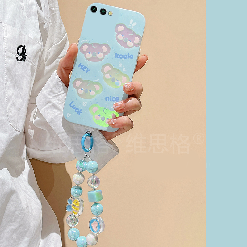 手机壳透明镭射极光可爱考拉