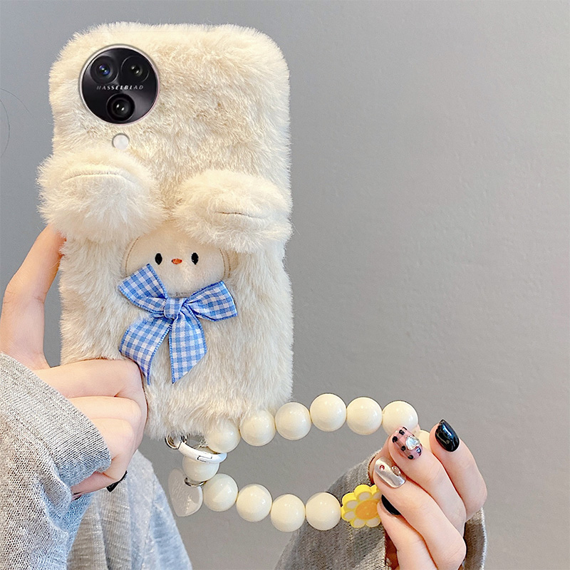 立体毛绒绒oppo手机壳可爱