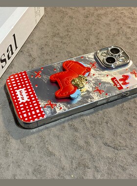 2026红色皮质小马适用vivoiqooz10x手机壳iqooz9turbo立体z9x卡通z8简约z7冰川纹z5马年u3十z3爱酷z1新年iq00