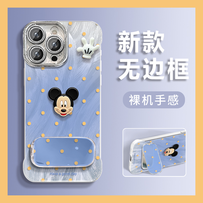 波点手掌米奇适用vivoiqooz10x手机壳iqooz9turbo+立体neo9镜子8pro支架7se爱酷6羽纱5s无边框十iq00卡通可爱