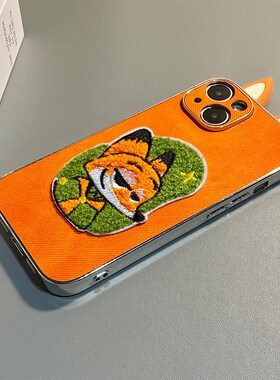 刺绣疯狂动物城适用华为nova14ultra手机壳novo13pro立体12耳朵11se尼克10橙色9卡通8牛仔纹7i动漫6/5/huawei