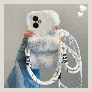 水墨晕染拼色适用华为荣耀400pro手机壳300ultra立体200lite背夹100秋冬季90毛绒80se斜挎x70i/x60i+十50保暖