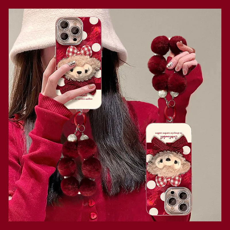 毛绒可爱雪莉玫适用华为荣耀magic8手机壳ngaic7pro立体6至尊版5冰川纹4挂链play9c红色9t/v40轻奢版gt/honor