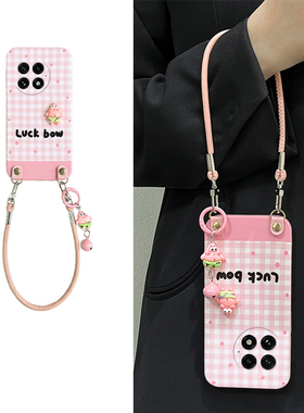 粉色格子派大星适用oppo一加ace5pro手机壳1+13t立体12挂件11挂绳10斜挎9rt卡通8t液态7aace3v/2/1+oneplus软