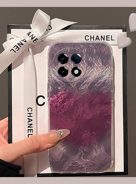 晕染爱心适用小米红米k80pro手机壳k80e紫色k70s高级感k60至尊版k50por小众redmi冰川纹锡纸纹日韩硅胶简约女