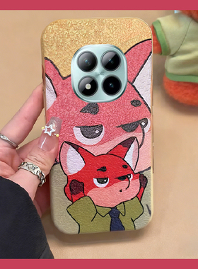 动漫疯狂动物城适用小米红米note15pro+手机壳noto14朱迪13尼克12turbo可爱11tpor皮纹10仿皮redmi卡通十硅胶