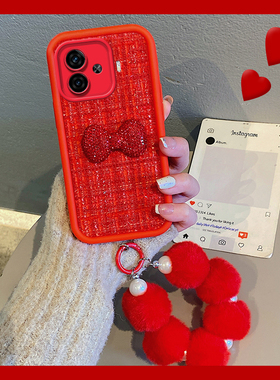 水钻蝴蝶结适用vivoy200t手机壳y200gt绒布100毛球77挂链76s小香风73日韩70红色51硅胶75立体53女31/35/33/5g