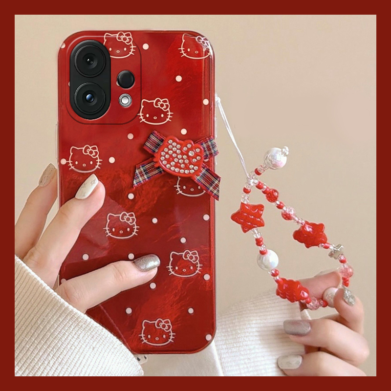 2026波点kt猫适用vivos30promini手机壳s20红色s19pro手链s17t新年s16e凯蒂猫t1卡通s15s12s10s9s7s1立体硅胶