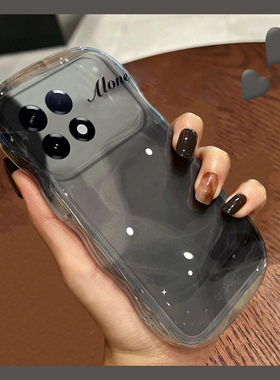 适用小米红米k80手机壳k80e水墨晕染k70pro透灰色k70s小众k70至尊版新款por韩系redmi硅胶软壳高级感日韩防摔