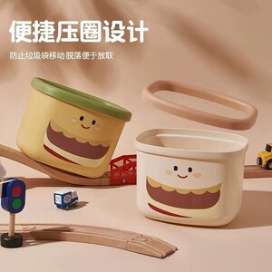 桌面汉堡可爱垃圾桶多功能家用卧室客厅超萌收纳创意垃圾筒