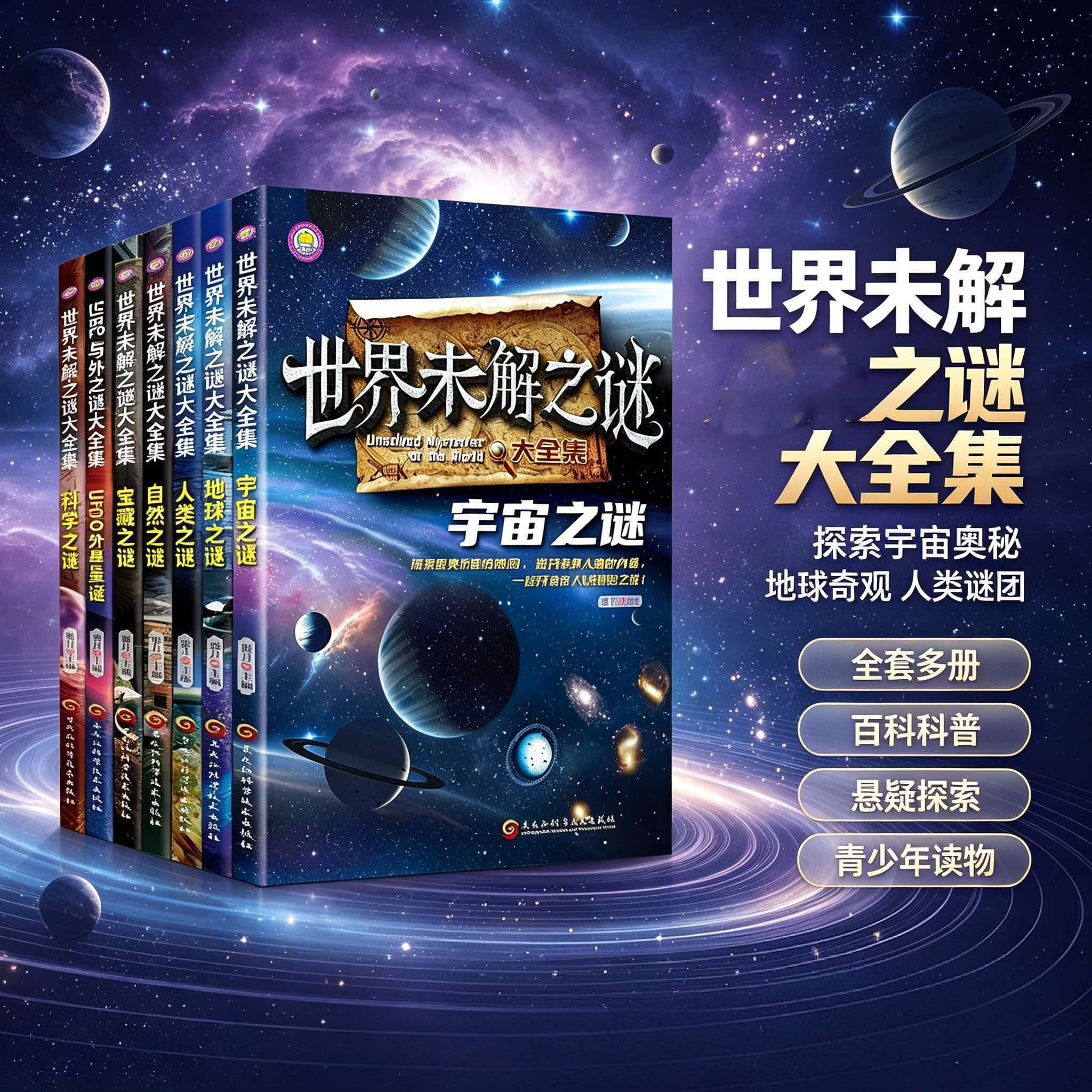 世界未解之谜大全6-15岁中小学生课外拓展阅读 1-6年级中小学生阅读书 中国未解之谜 中小学生科普课外书