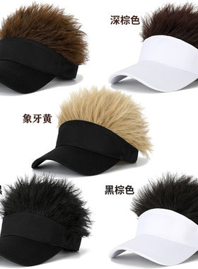 新款金短发棒球帽一体假发帽