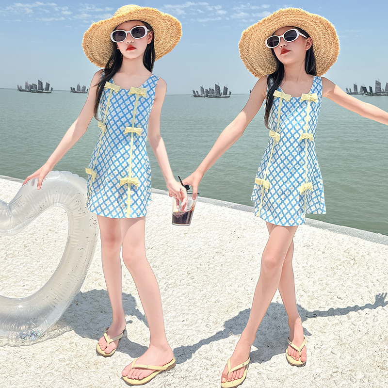 女童泳衣夏大童韩版夏潮潮装精致夏新时髦童装韩系夏款女生高级感