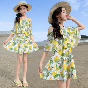泳衣女童夏中大童休闲流行舒适超美超好看夏装 甜美经典 新品 潮款