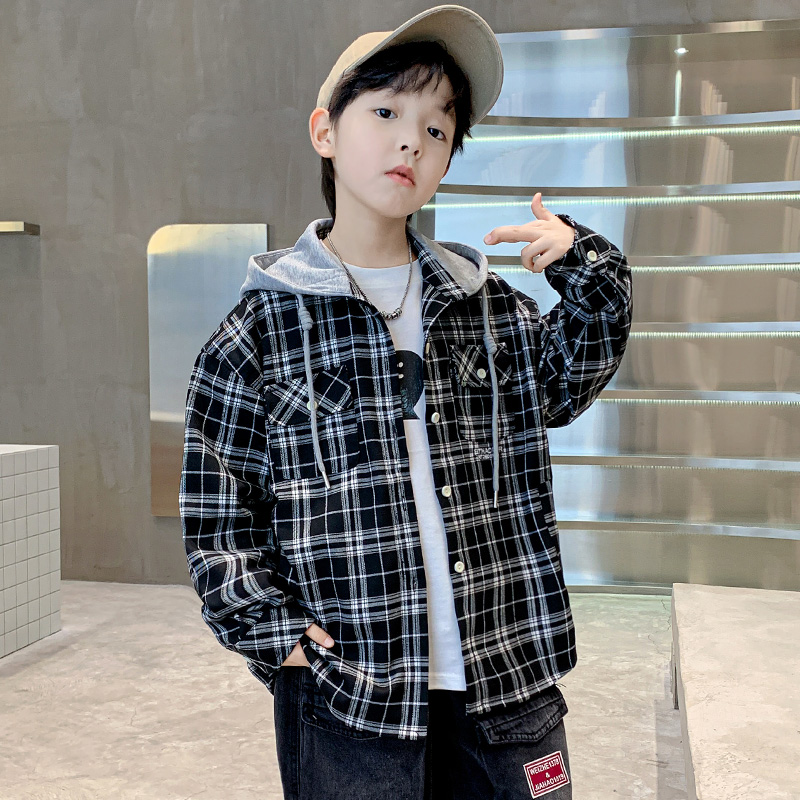 男童衬衣秋天潮牌ins风长袖炸街超酷搭配潮酷上衣服饰潮款服装