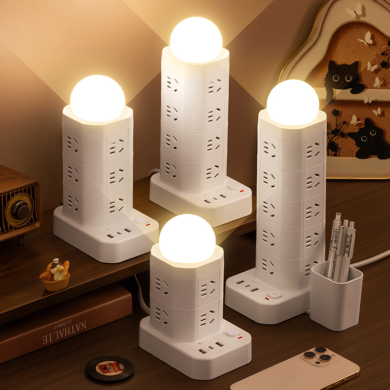 正品公正午纯铜立式插座USB夜灯