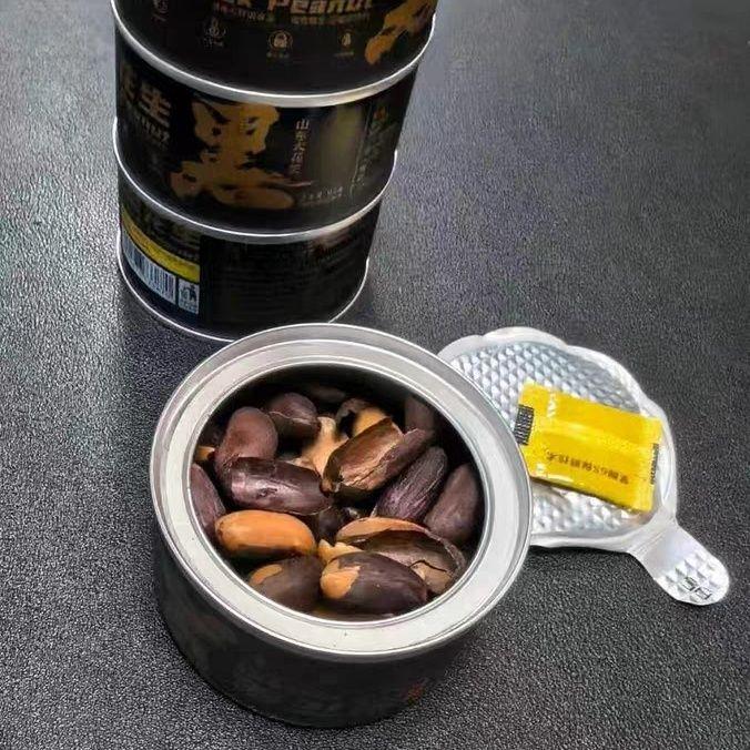 春旺富硒黑皮花生罐装去壳黑花生仁五香花生米酥脆下酒菜坚果炒货