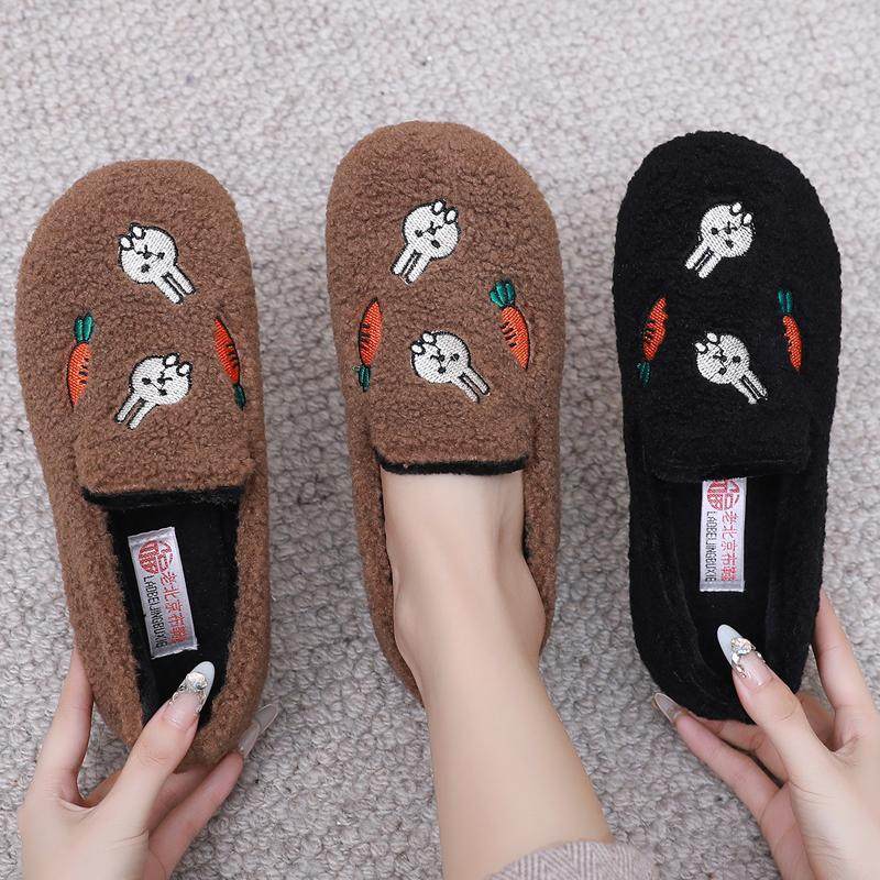 秋冬季加绒保暖毛毛鞋老北京女棉鞋豆豆鞋懒人一脚蹬孕妇鞋妈妈鞋,女鞋,传统布鞋,淘宝优惠券,粉丝福利购,淘宝优惠卷