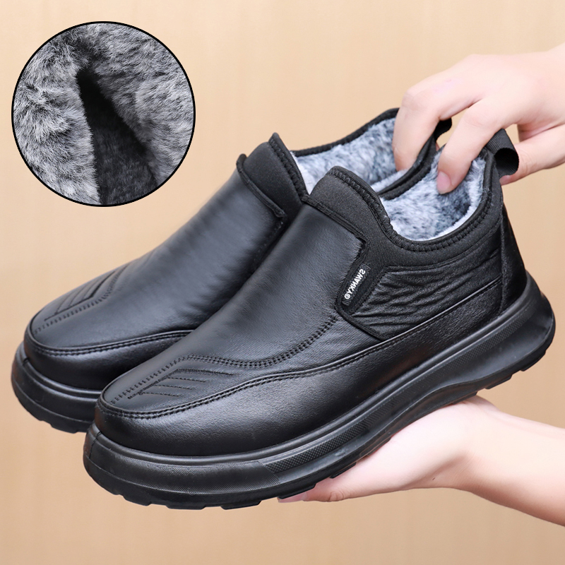 老北京布鞋冬季男棉鞋加绒保暖