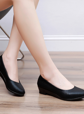 老北京布鞋久站不累脚工作鞋女式黑色上班职业面试鞋软底舒适单鞋