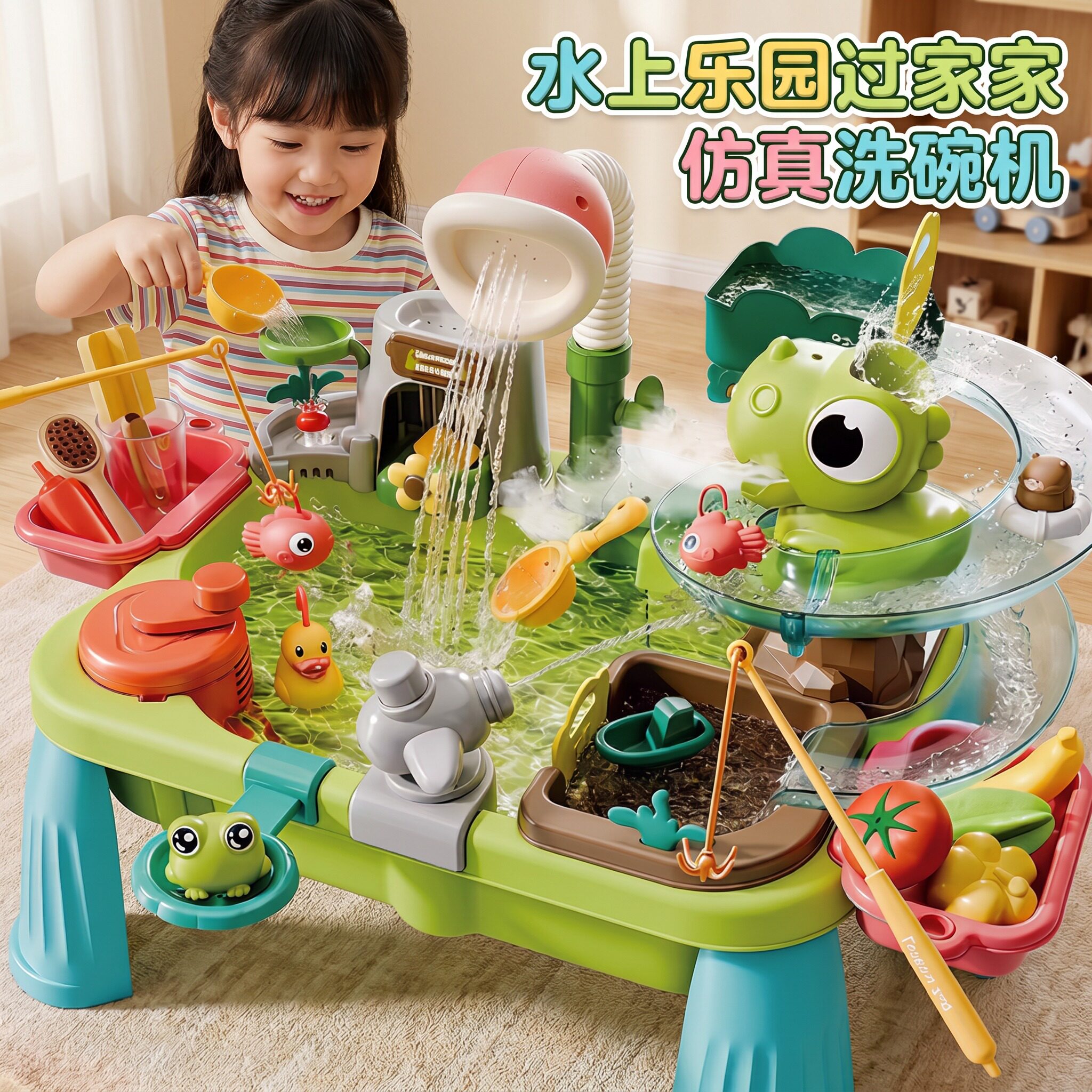 儿童水上乐园仿真洗碗机玩水玩具