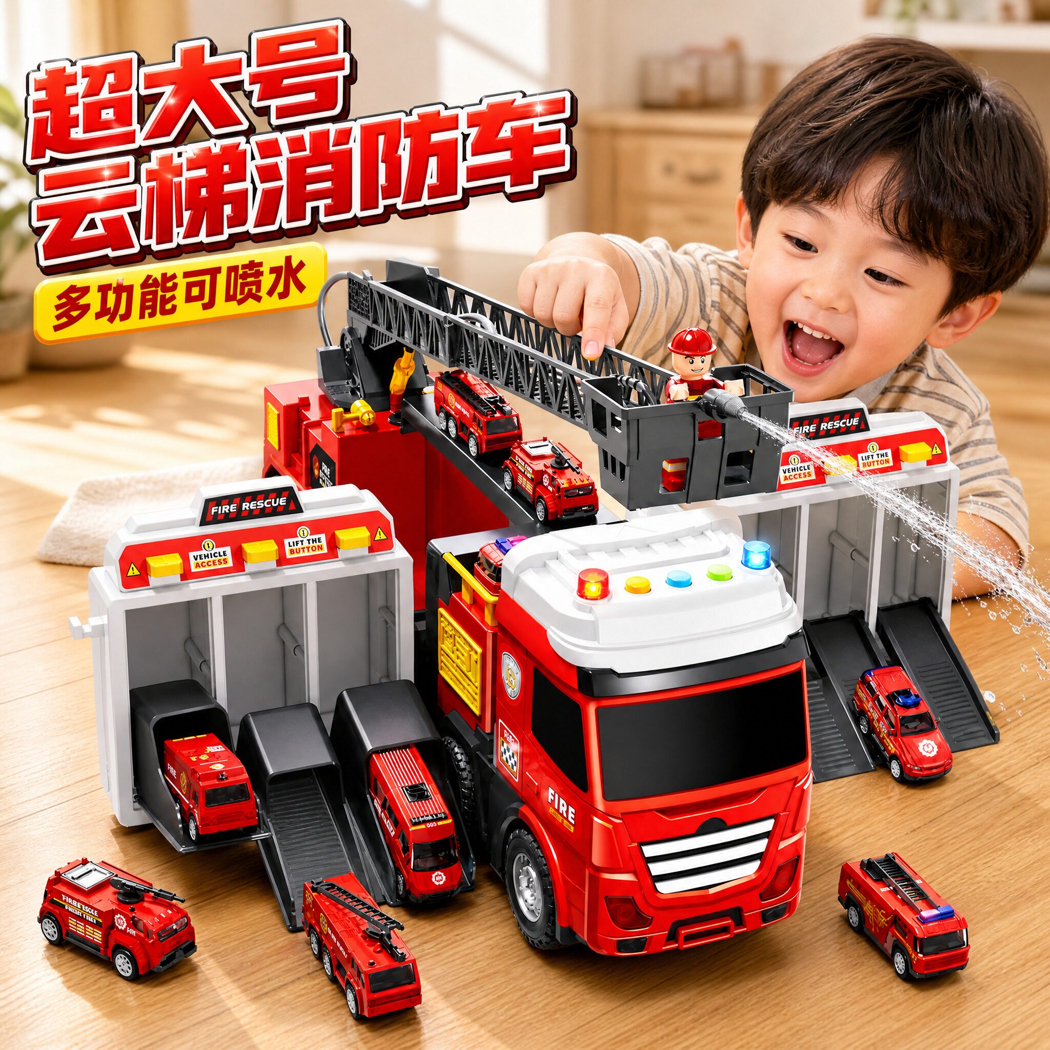 超大号男孩子消防车玩具生日礼物