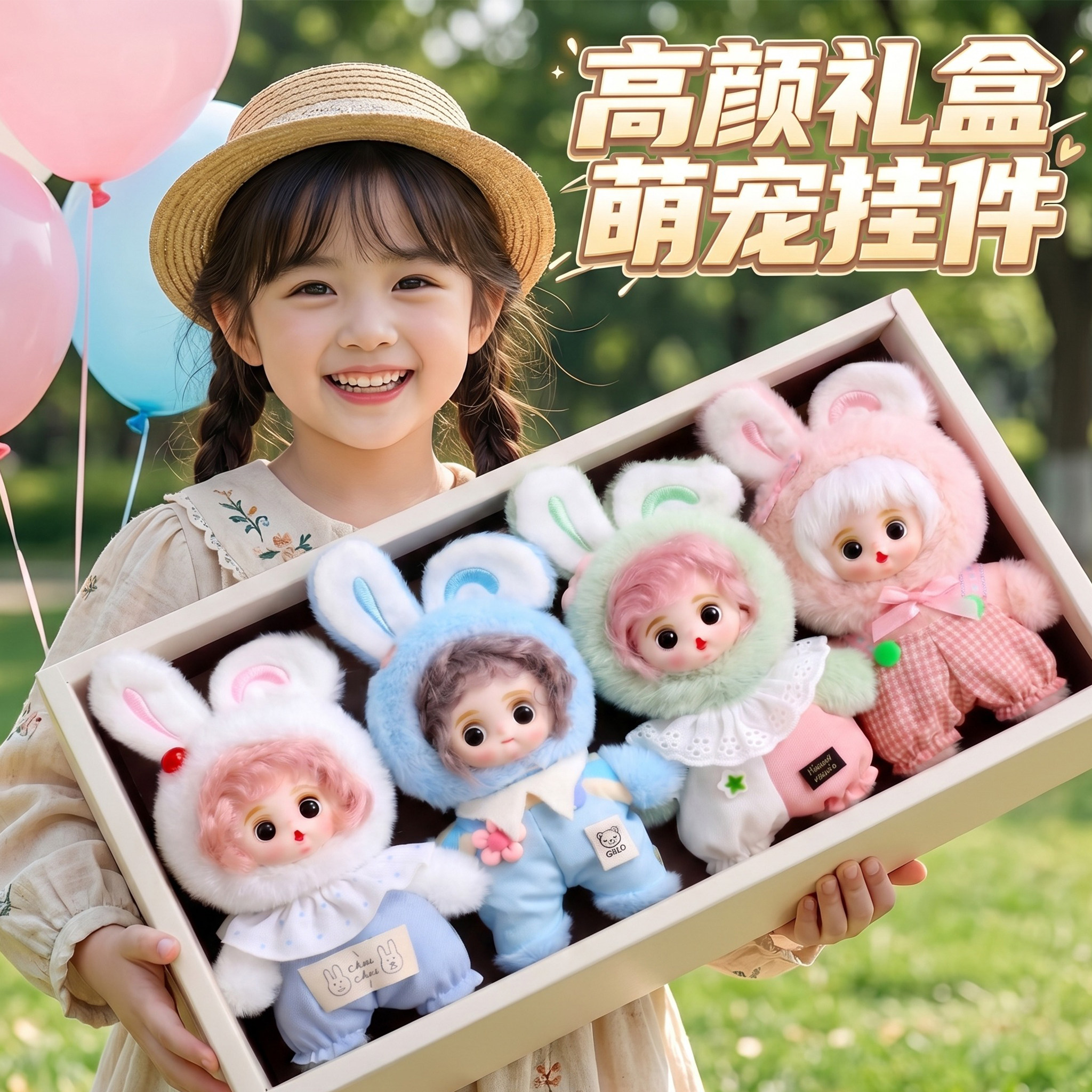 潮玩娃娃套装大礼盒生日礼物