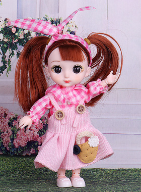 迷你娃娃玩具女孩小号芭洋娃娃公主比可换装可动艾莎2025新款玩偶