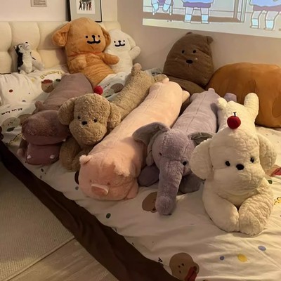 可爱娃娃长条抱枕夹腿毛绒玩偶