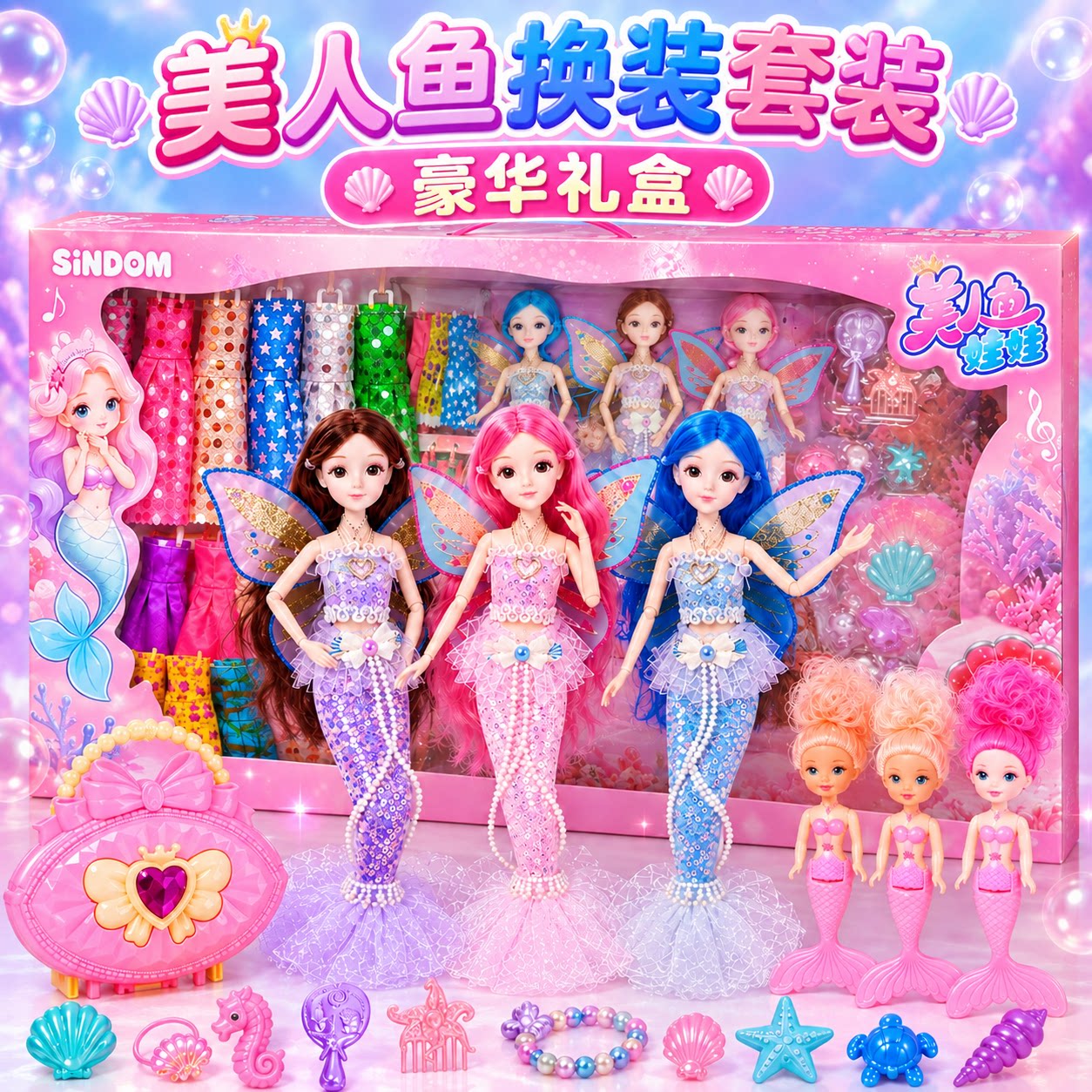 安丽莉梦幻人鱼公主超大礼盒