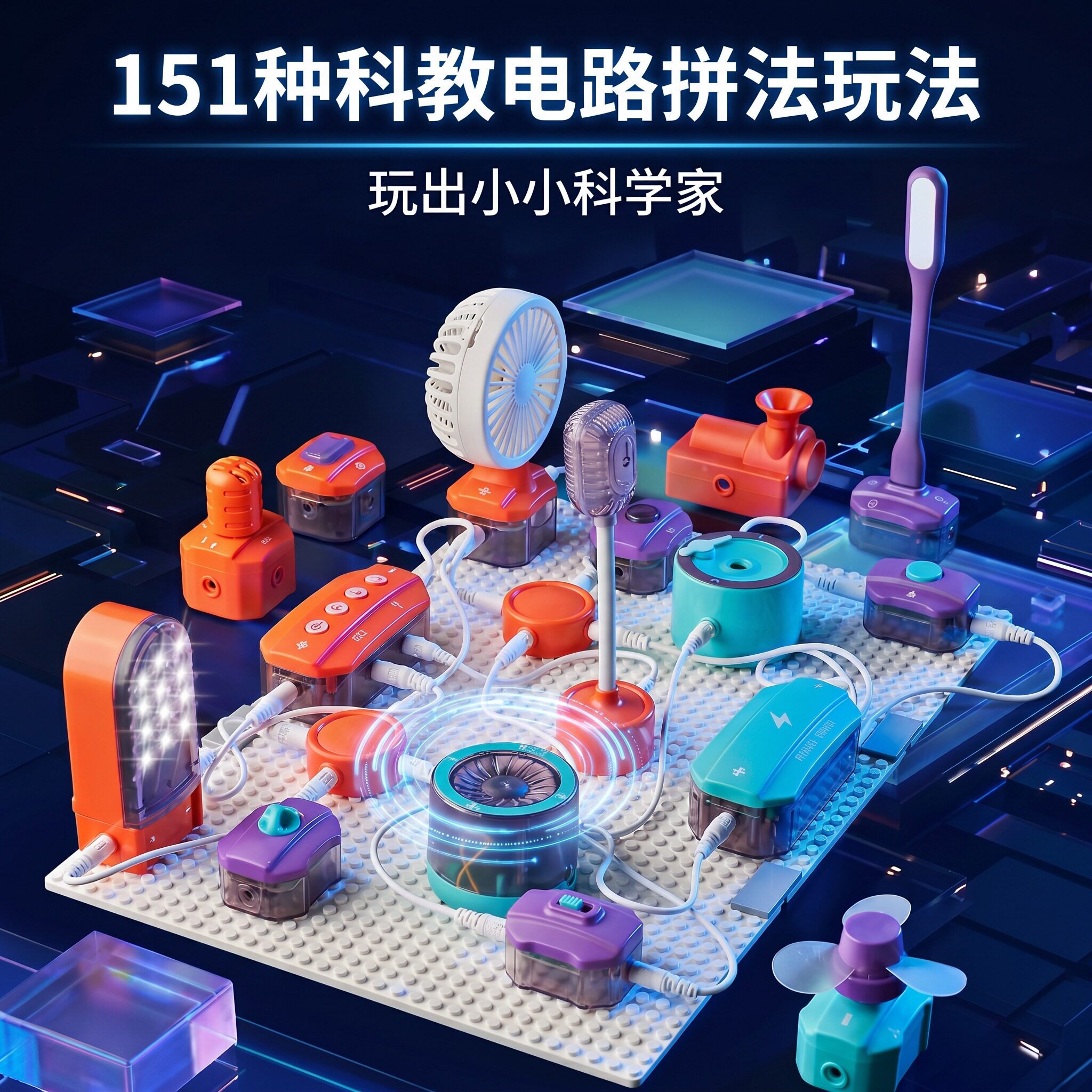 电路拼装玩具玩出小小科学家