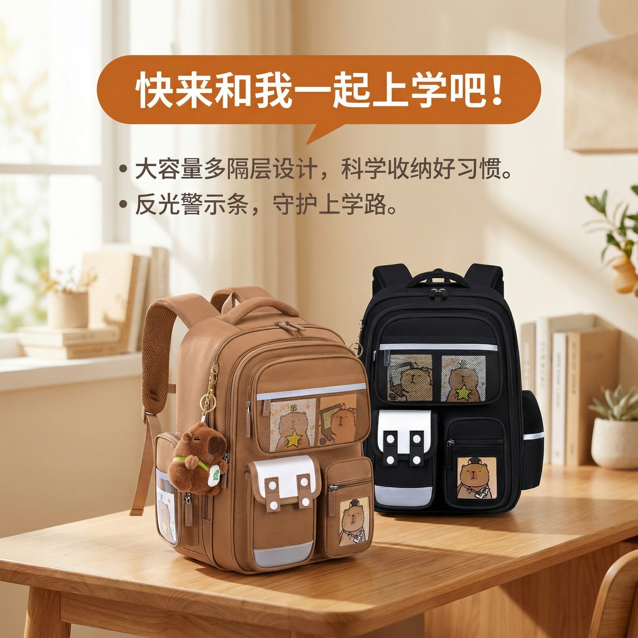卡通童趣轻便减负出行