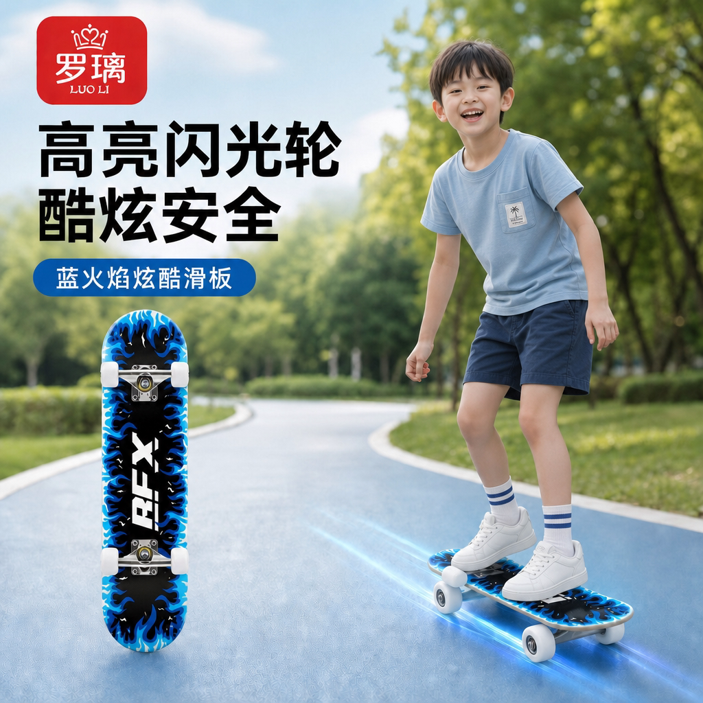 滑板儿童滑板车3到6到12岁初学者