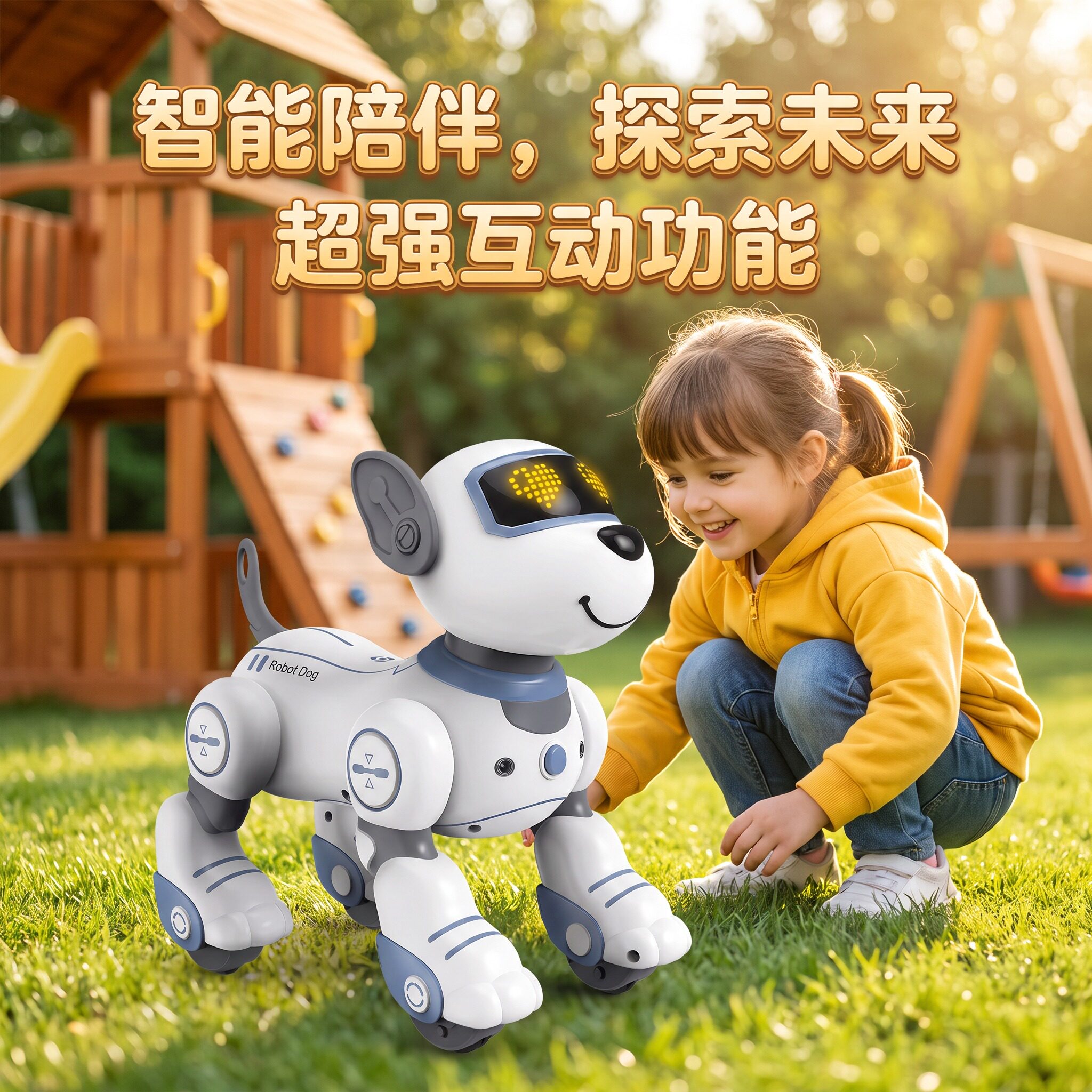 儿童早教编程语音触感机械狗