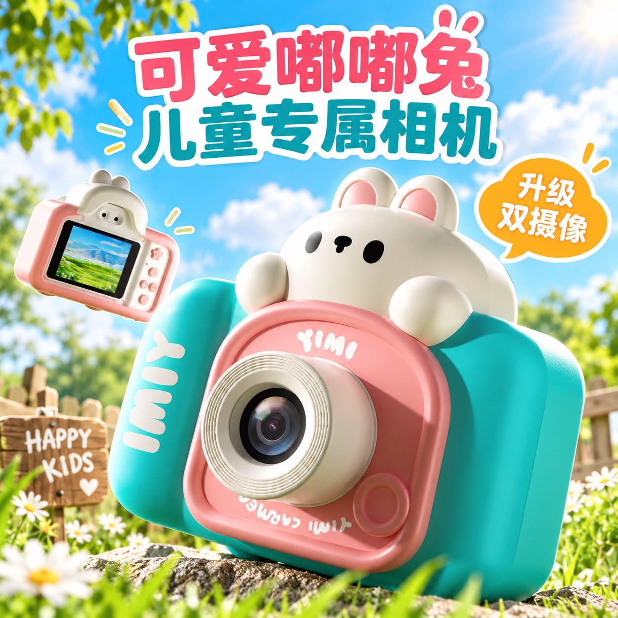 小兔仿真相机高清双摄护眼