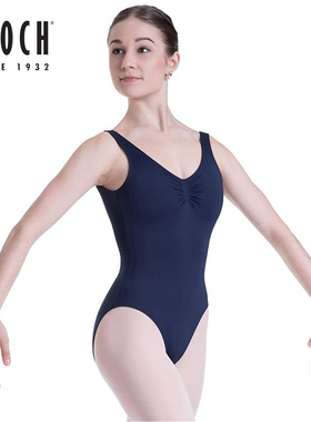 Bloch Overture Odetta 无袖女性芭蕾舞褶皱设计练功服