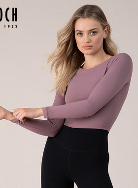 澳洲进口Bloch Peach Touch 弹力运动圆领长袖上衣