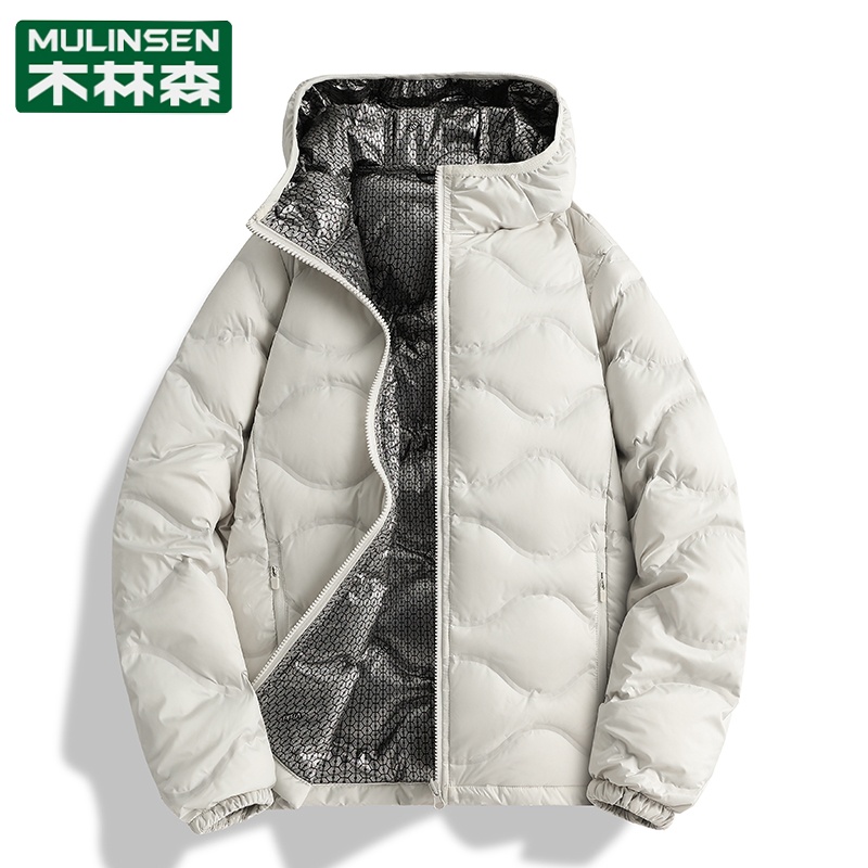 木林森2025新款宽松保暖羽绒服