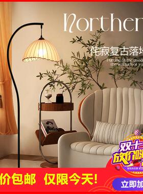 剩2小时！客厅落地灯网红家用中古风沙发旁边高级感钓鱼灯氛围卧