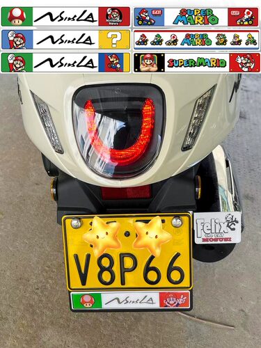 本田ns125la牌照框马里奥vespa